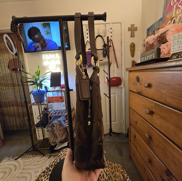 Coach Signature Optic Patchwork Hobo Bag - Picture 6 of 13